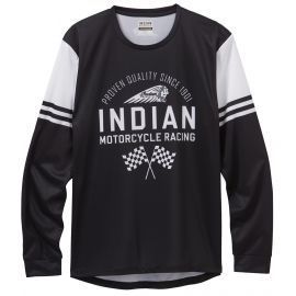 Лонгслив INDIAN RACING FLAG Black/White