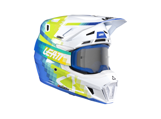 Мотошлем LEATT Moto 7.5 Helmet Kit Pixel Blue