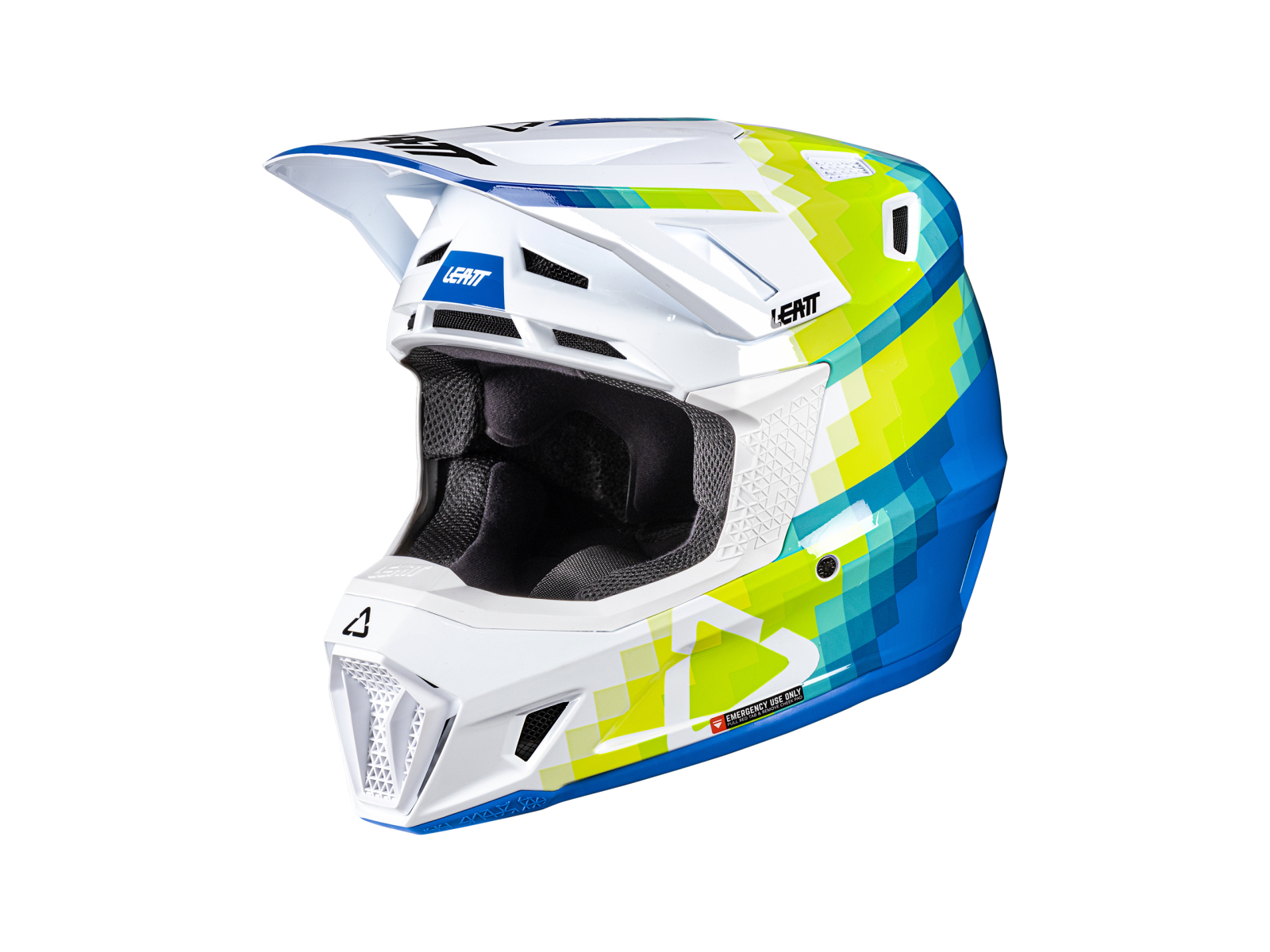 Мотошлем LEATT Moto 7.5 Helmet Kit Pixel Blue