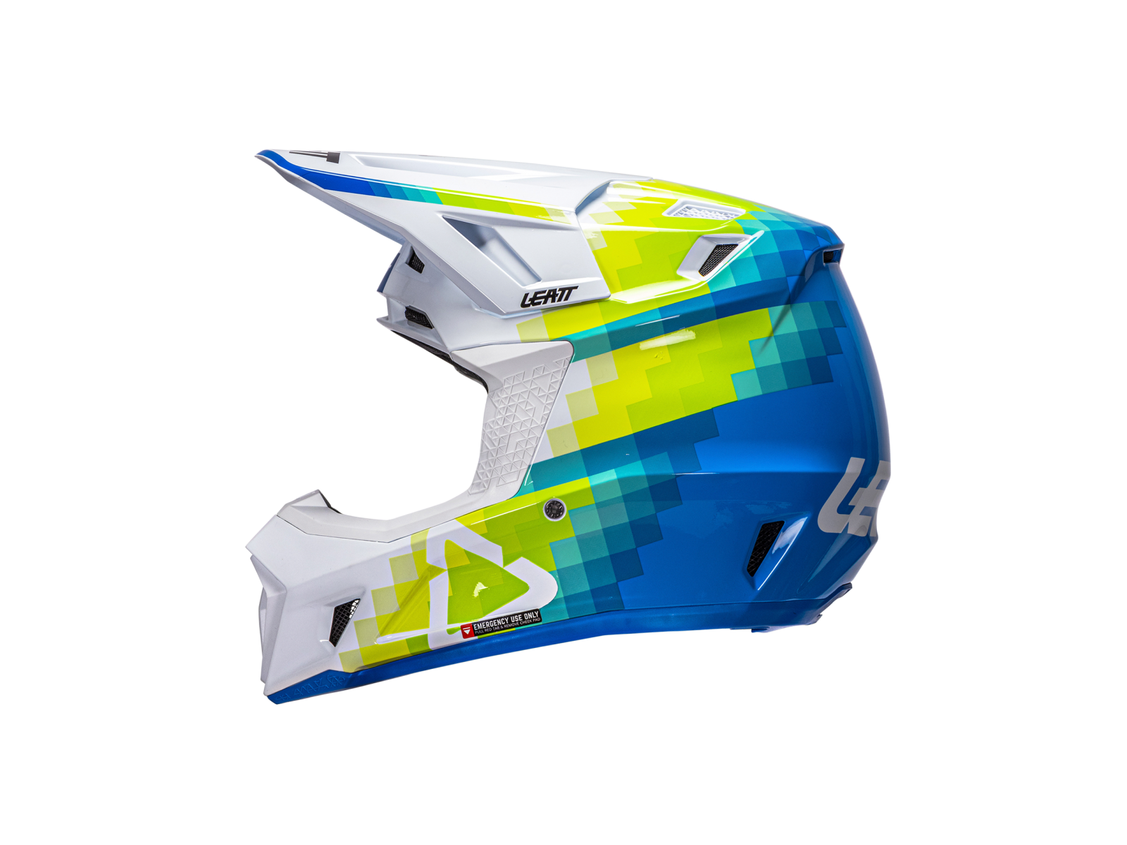 Мотошлем LEATT Moto 7.5 Helmet Kit Pixel Blue