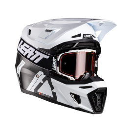 Мотошлем LEATT Moto 9.5 Carbon Helmet Kit Carbon/White