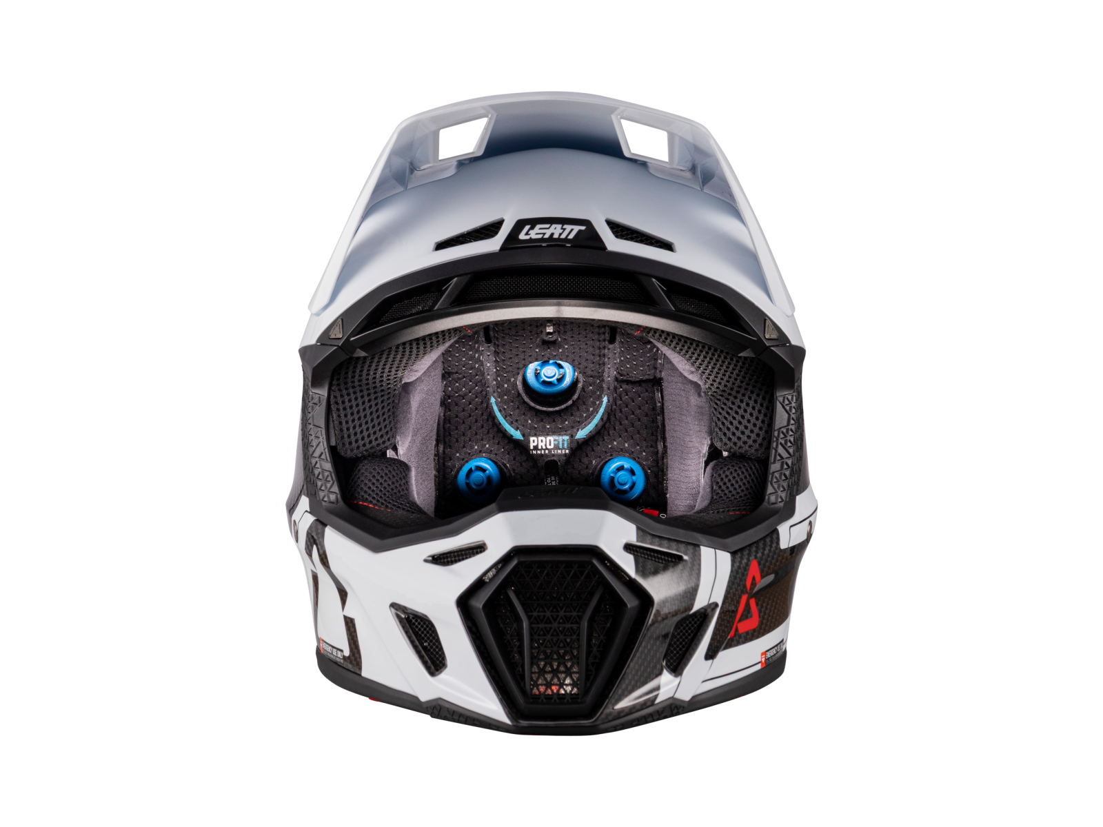 Мотошлем LEATT Moto 9.5 Carbon Helmet Kit Carbon/White