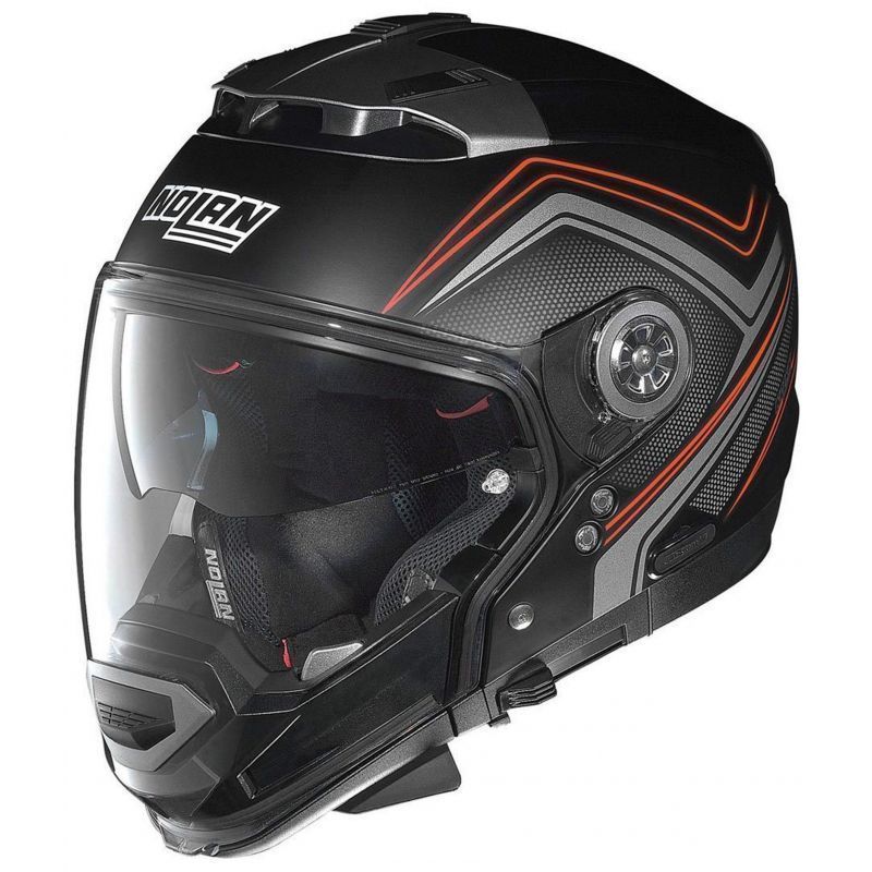 Nolan N44 Evo Como N Com Flat Black Orange 26490