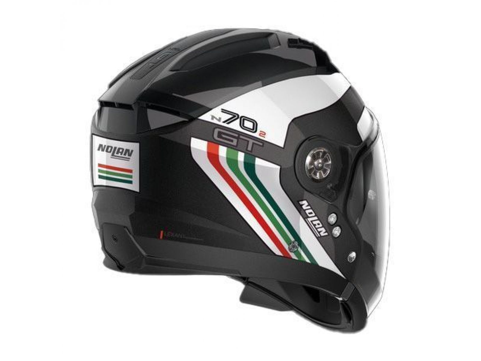 Мотошлем NOLAN N70-2 GT  (06) Jetpack N-Com 064, Metal Black/White/Tricolour/Italian Flag