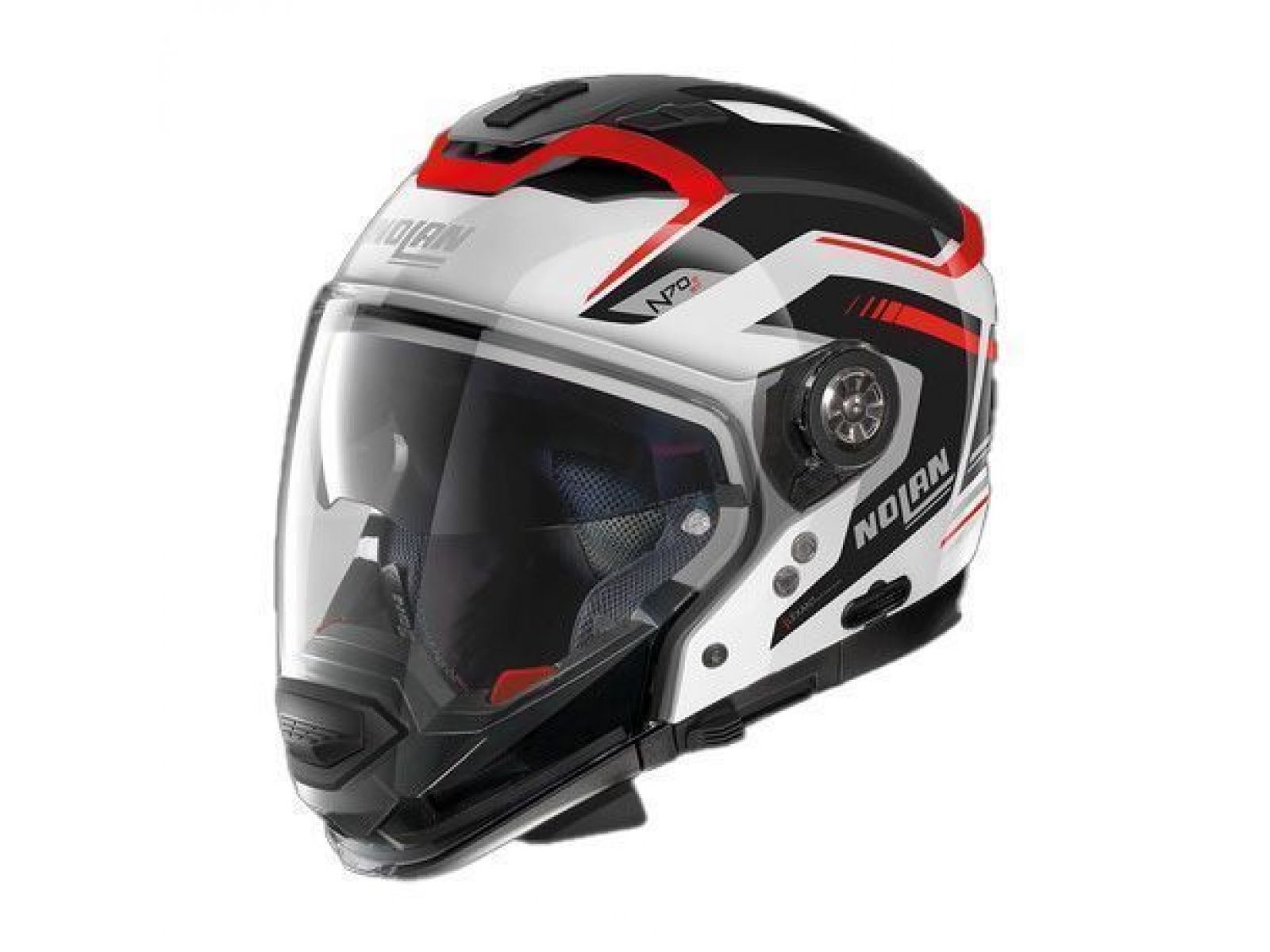 Мотошлем NOLAN N70-2 GT  (06) Switchback N-Com 060, Metal White/Black/Red
