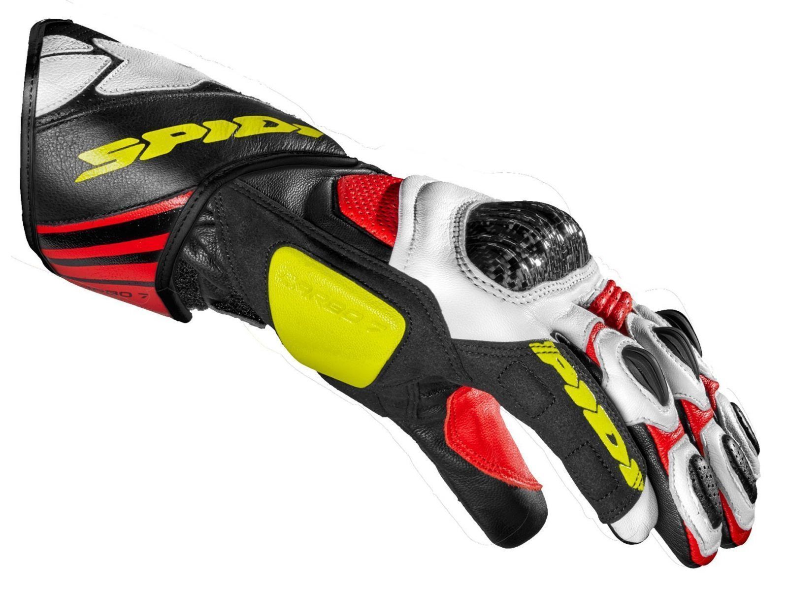 Мотоперчатки SPIDI CARBO 7 Red/Yellow Fluo
