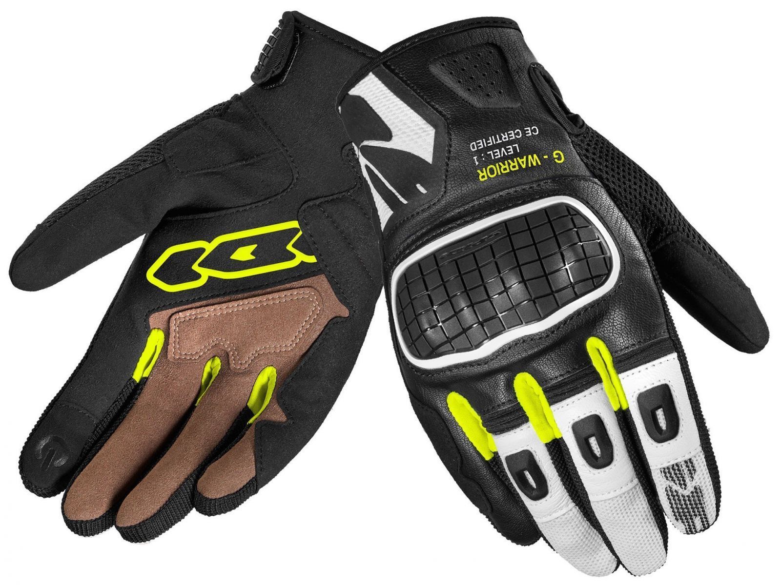 Мотоперчатки SPIDI G-WARRIOR Black/Fluo Yellow