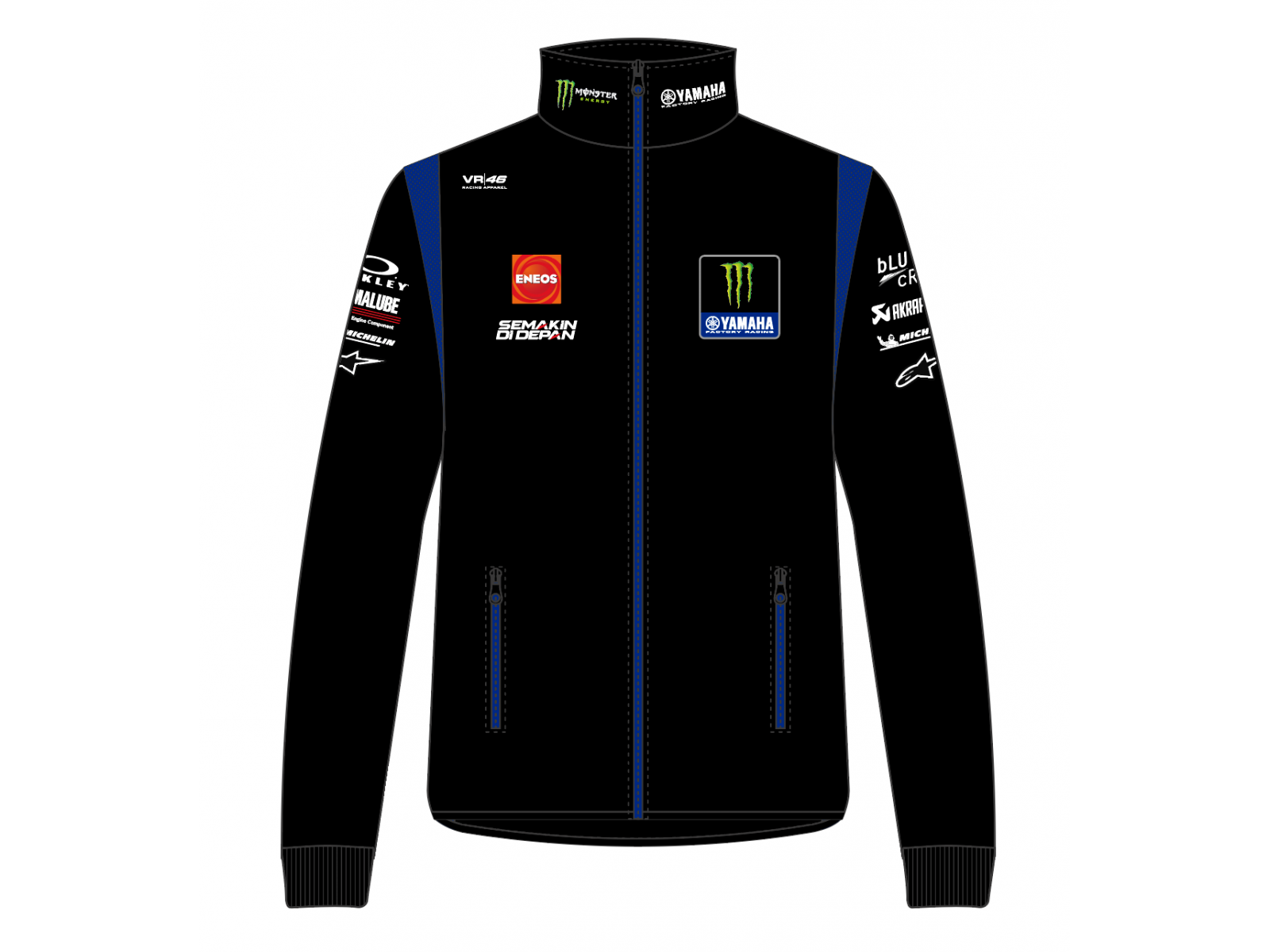 Толстовка VR46 YAMAHA FACTORY REPLICA LINE Black/Blue