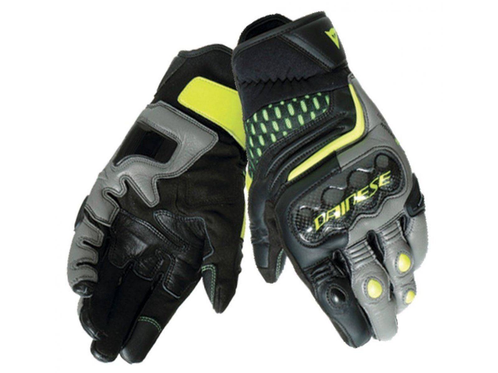 Мотоперчатки DAINESE CARBON 3 SHORT Black/Charcoal-Grey/Fluo-Yellow