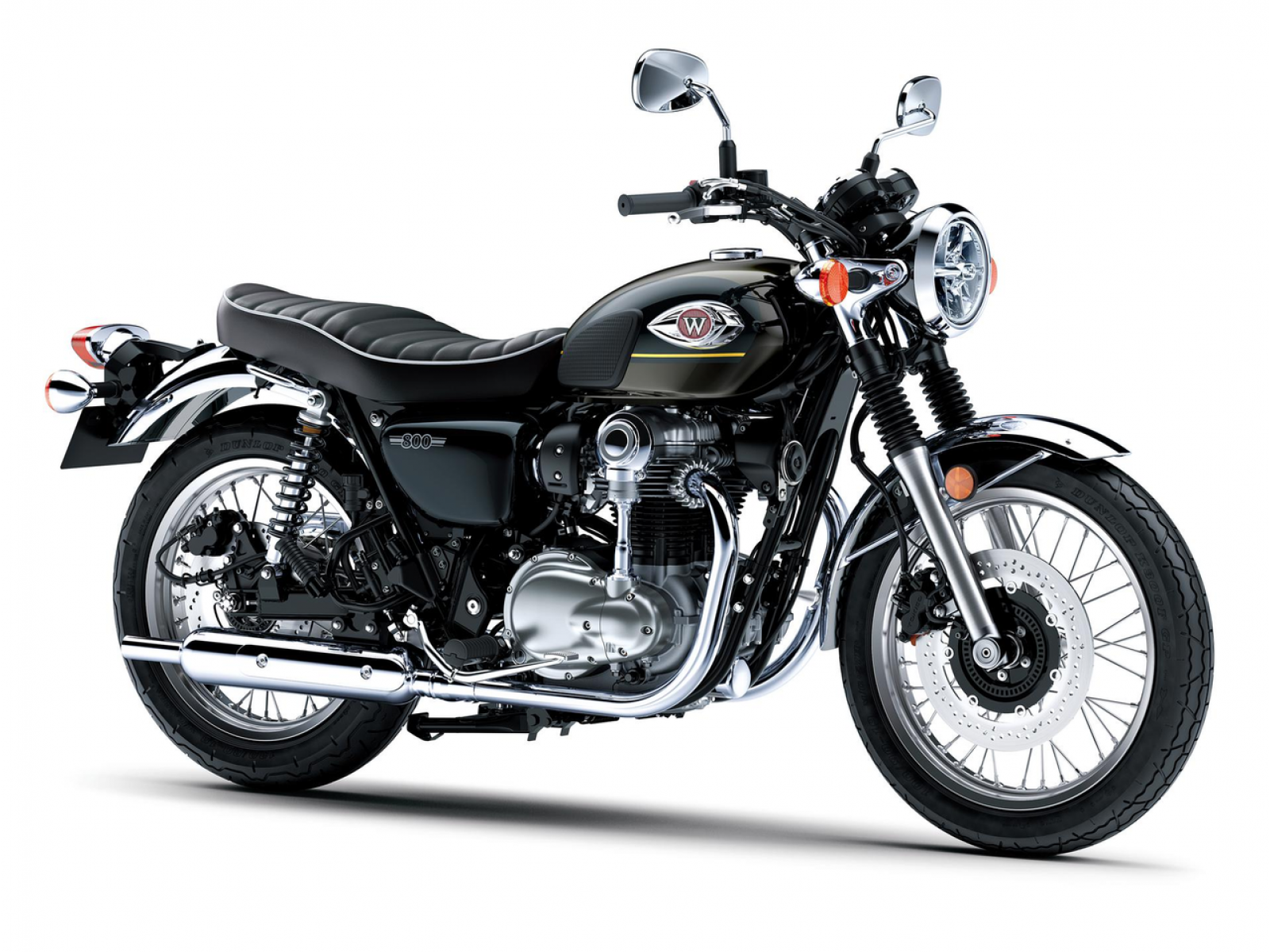 Мотоцикл KAWASAKI W800 (Metallic Brilliant Golden Black / Metallic Diablo Black) 2025