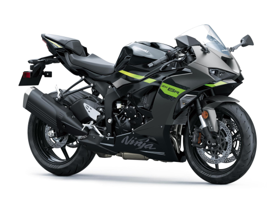 Мотоцикл KAWASAKI ZX-6R (Metallic Matte Graphenesteel Gray / Metallic Spark Black / Lime Green) 2026