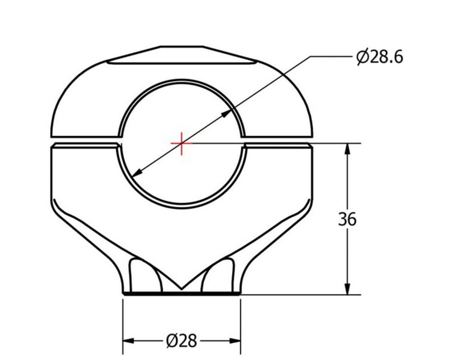 Стойки руля (райзеры) 36 мм, CNC Racing