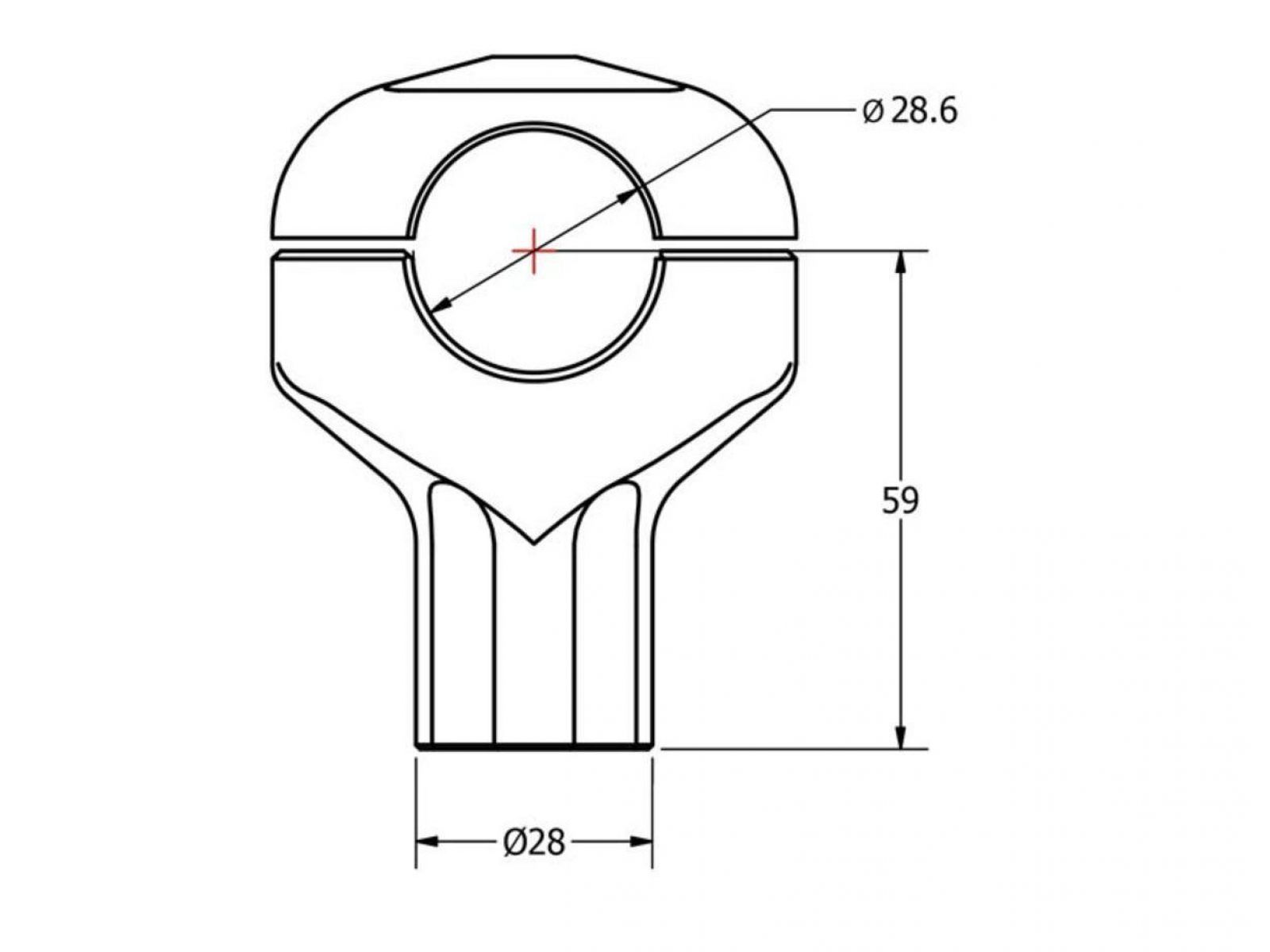 Стойки руля (райзеры) CNC Racing высота 59мм