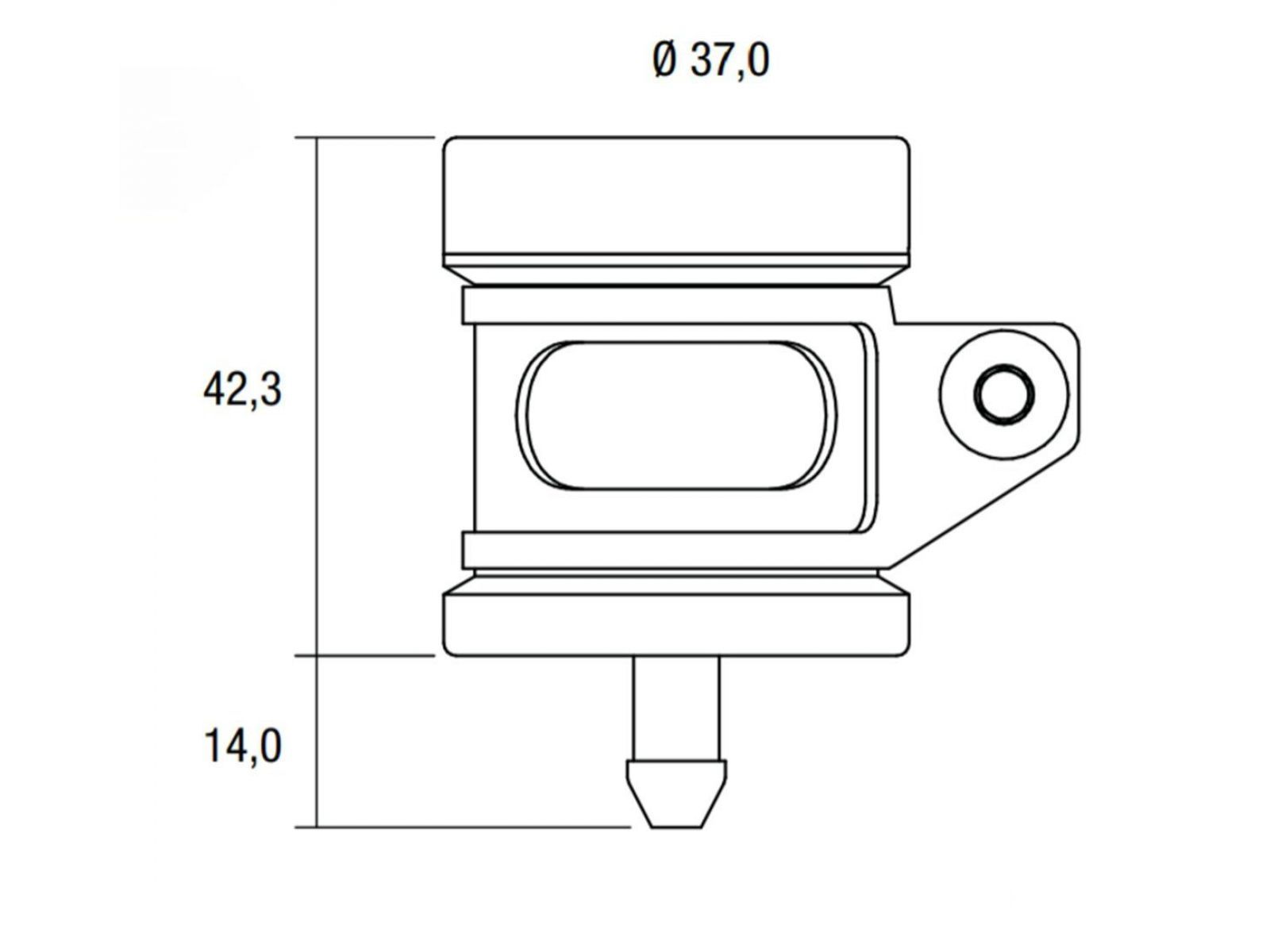 Задний тормозной бачок LighTech OBT002SIL Silver 16 см3
