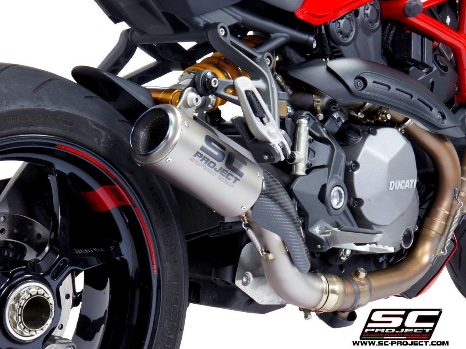 Глушитель SC Project Slip-On CR-T титан для Ducati Monster 1200 17-20