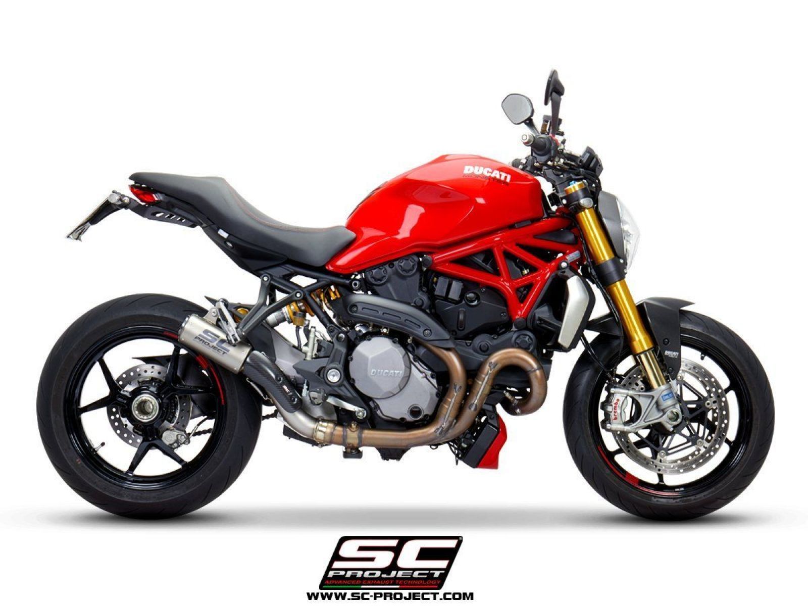 Глушитель SC Project Slip-On CR-T титан для Ducati Monster 1200 17-20