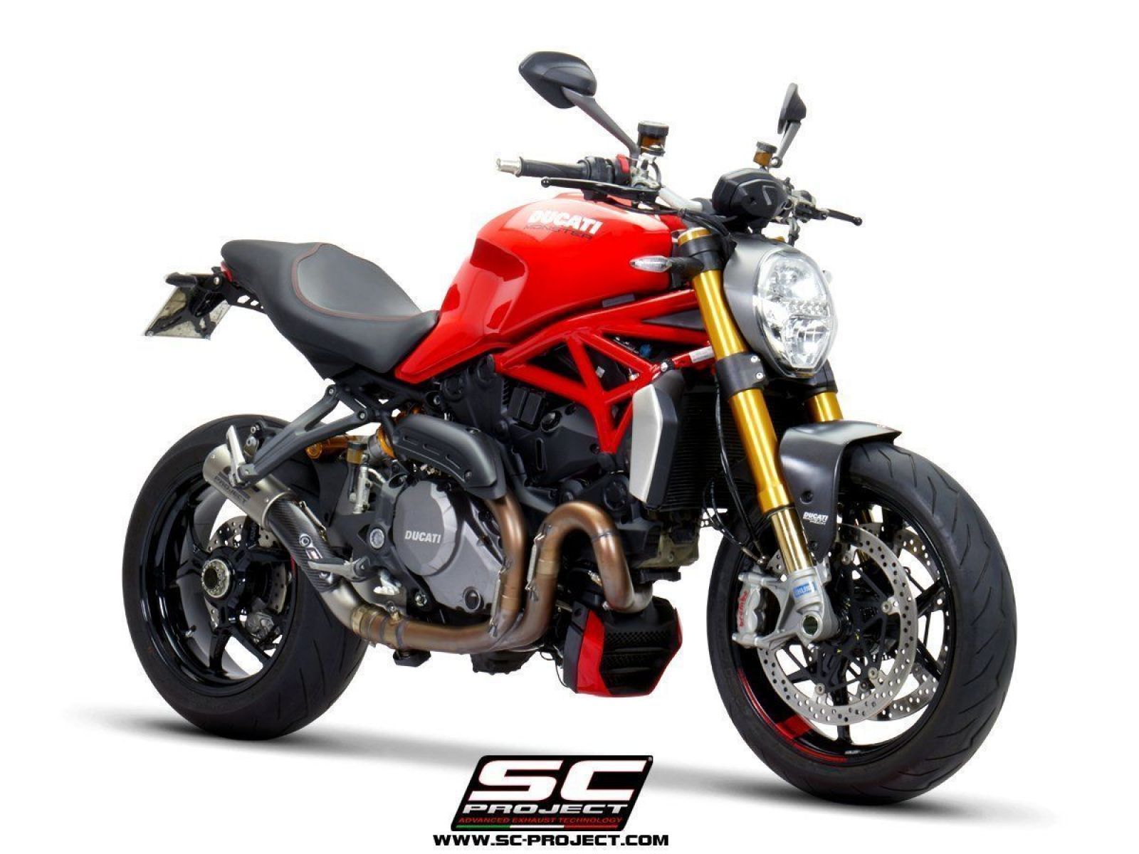 Глушитель SC Project Slip-On CR-T титан для Ducati Monster 1200 17-20