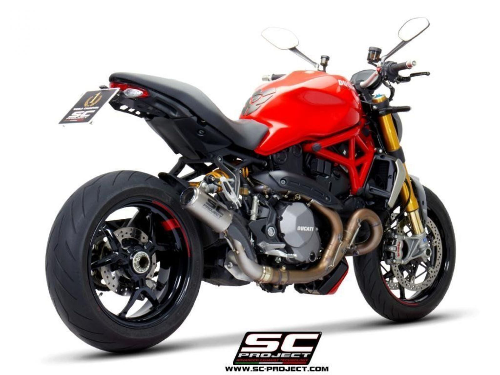 Глушитель SC Project Slip-On CR-T титан для Ducati Monster 1200 17-20