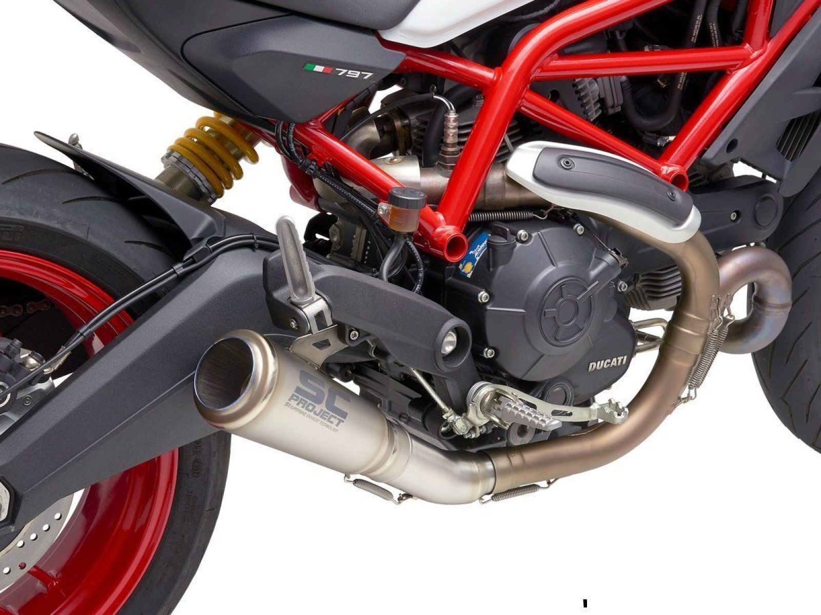 Глушитель SC Project Slip-On S1-GP титан для Ducati Monster 797 17-20