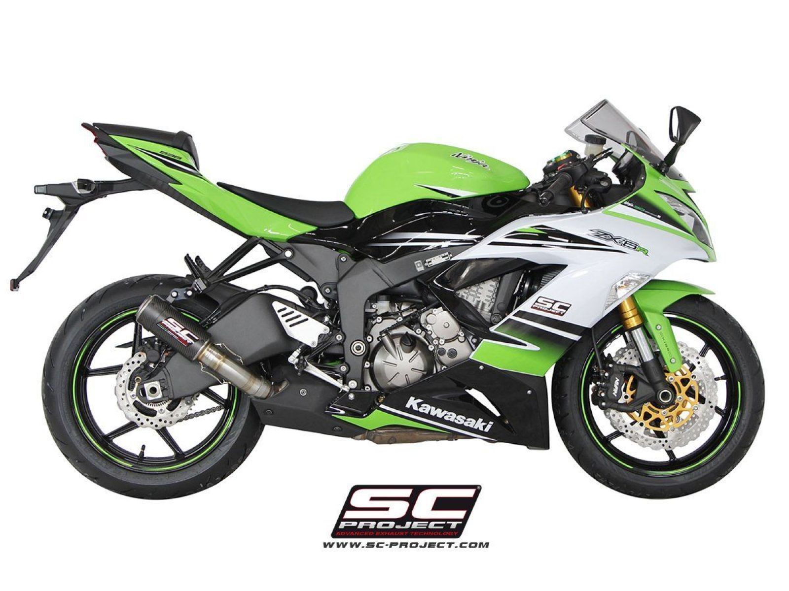 Глушитель SC Project Slip-On CR-T карбон для Kawasaki ZX-6R 13-17