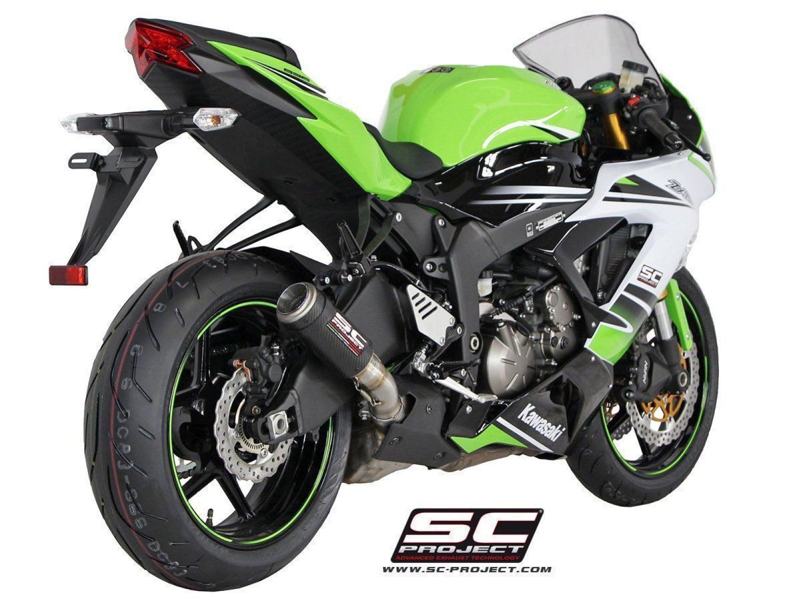 Глушитель SC Project Slip-On CR-T карбон для Kawasaki ZX-6R 13-17