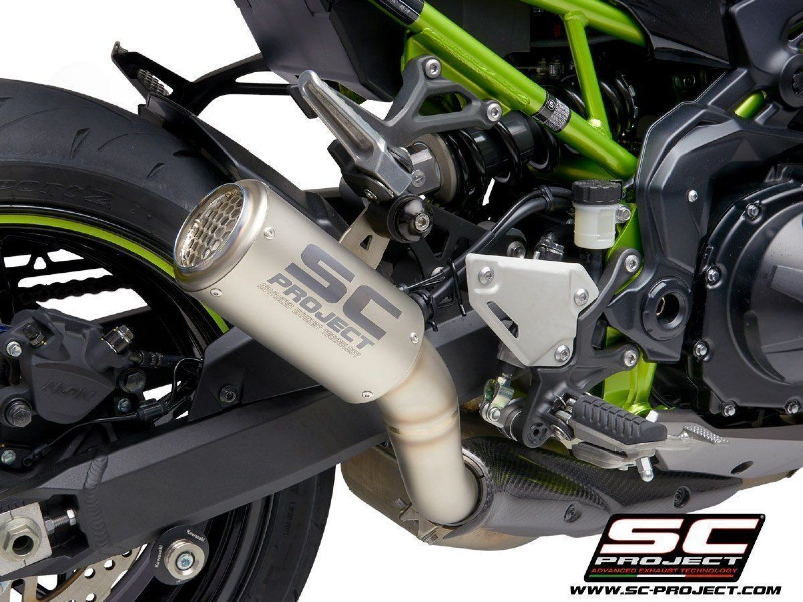 Глушитель SC Project Slip-On CR-T титан с титановой сеткой для Kawasaki Z900 20