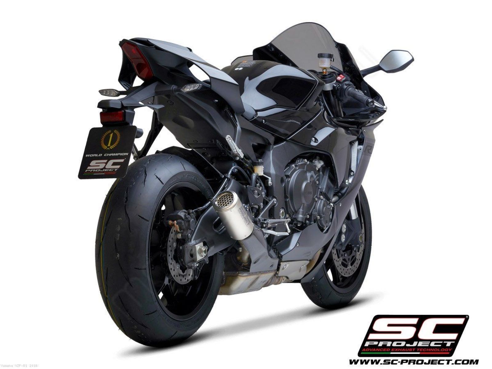 Глушитель SC Project Slip-On CR-T титан для Yamaha R1 15-19, R1M 15-19
