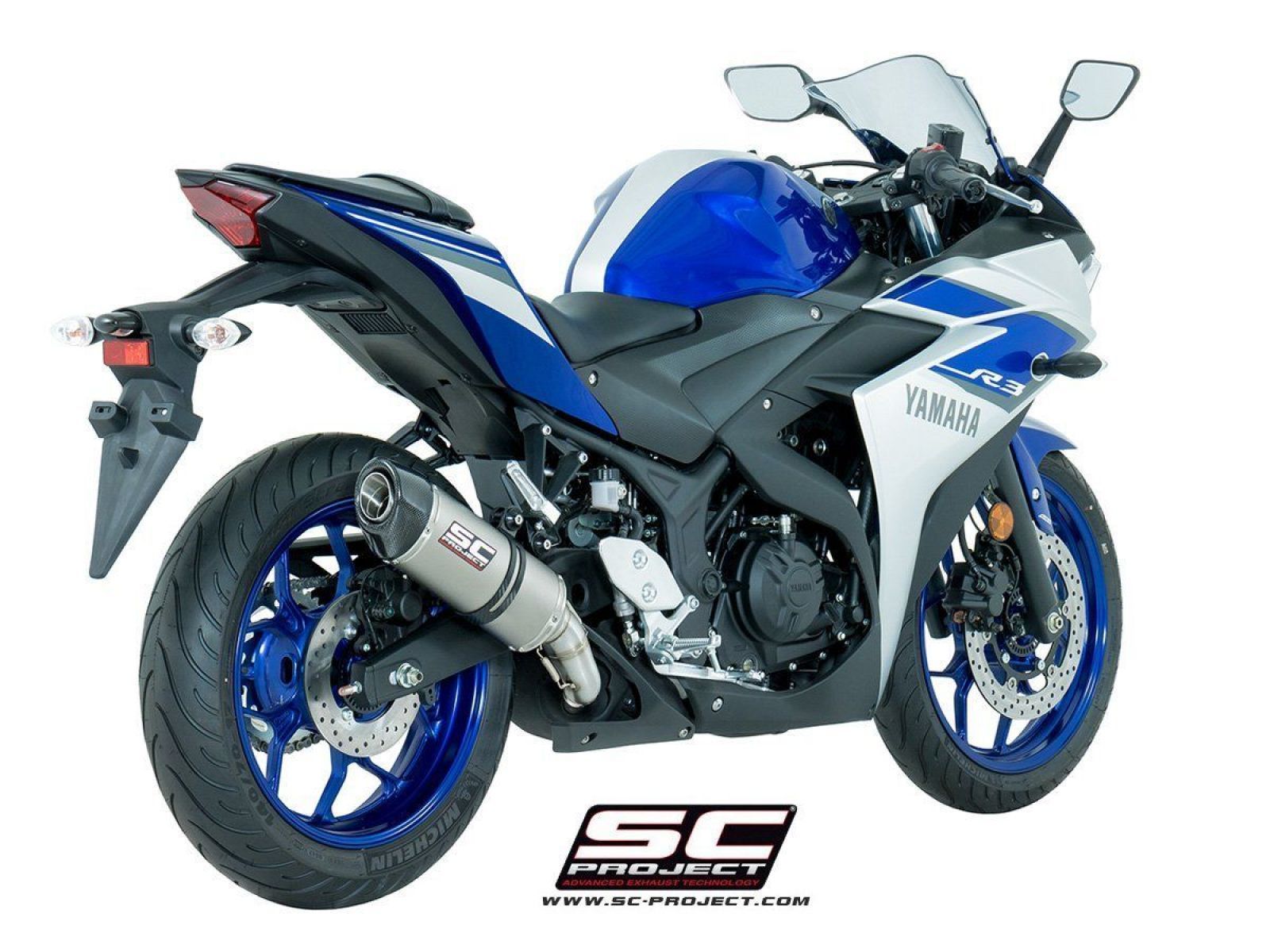 Глушитель SC Project Slip-On Oval карбон для Yamaha R3 15-17