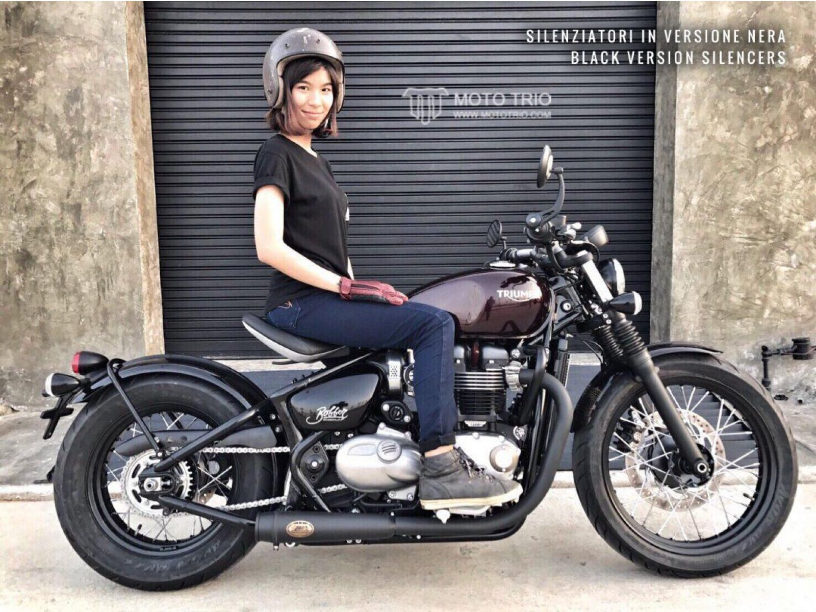 Глушители Zard для Triumph Bobber 17-19