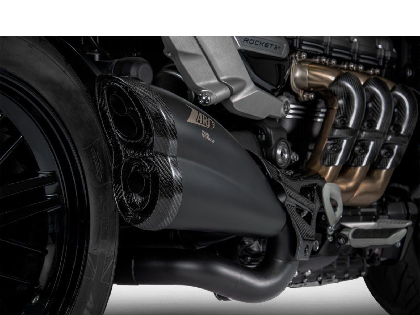 Глушитель Zard для Triumph Rocket 3 20-21 нерж.сталь c черным керамическим покрытием
