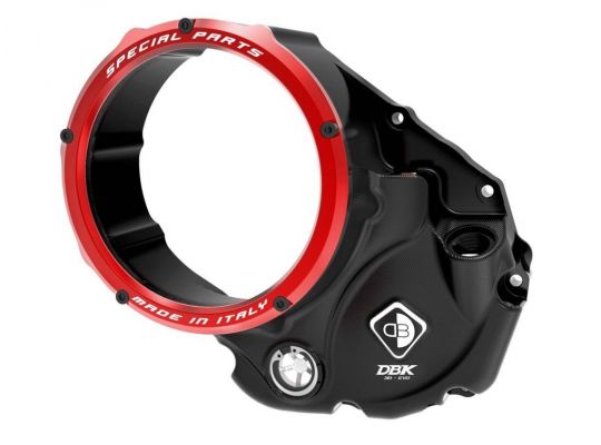 DUCABIKE Картер 3D EVO Clear clutch cover oil bath, черно-красный CCDV10DA