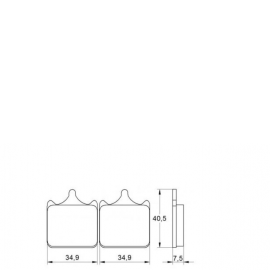 Передние тормозные колодки 748 R/01 61340301A Ducati