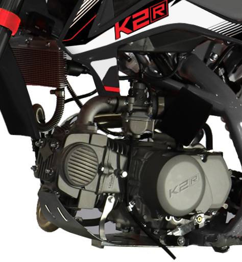 Питбайк K2R SX 140 оснащен надежным двигателем